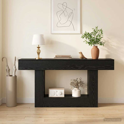 vidaXL Black Oak 160 x 30 x 74 cm