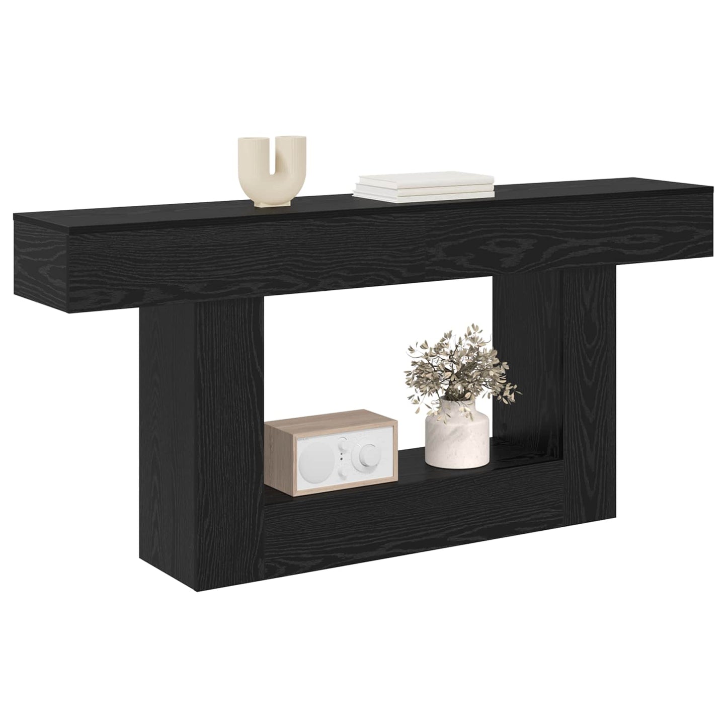 vidaXL Black Oak 160 x 30 x 74 cm