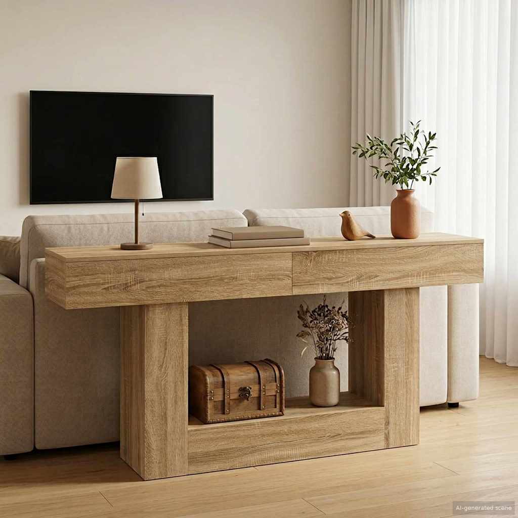 vidaXL Sonoma Oak 160 x 30 x 74 cm