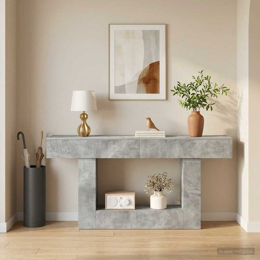 vidaXL Concrete Grey 160 x 30 x 74 cm