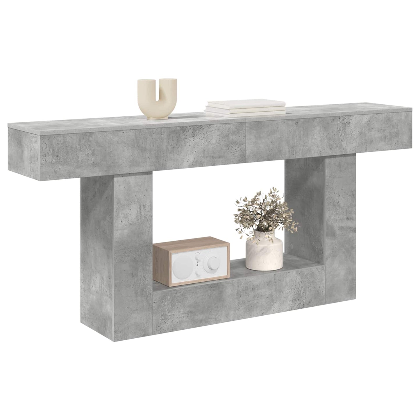 vidaXL Concrete Grey 160 x 30 x 74 cm