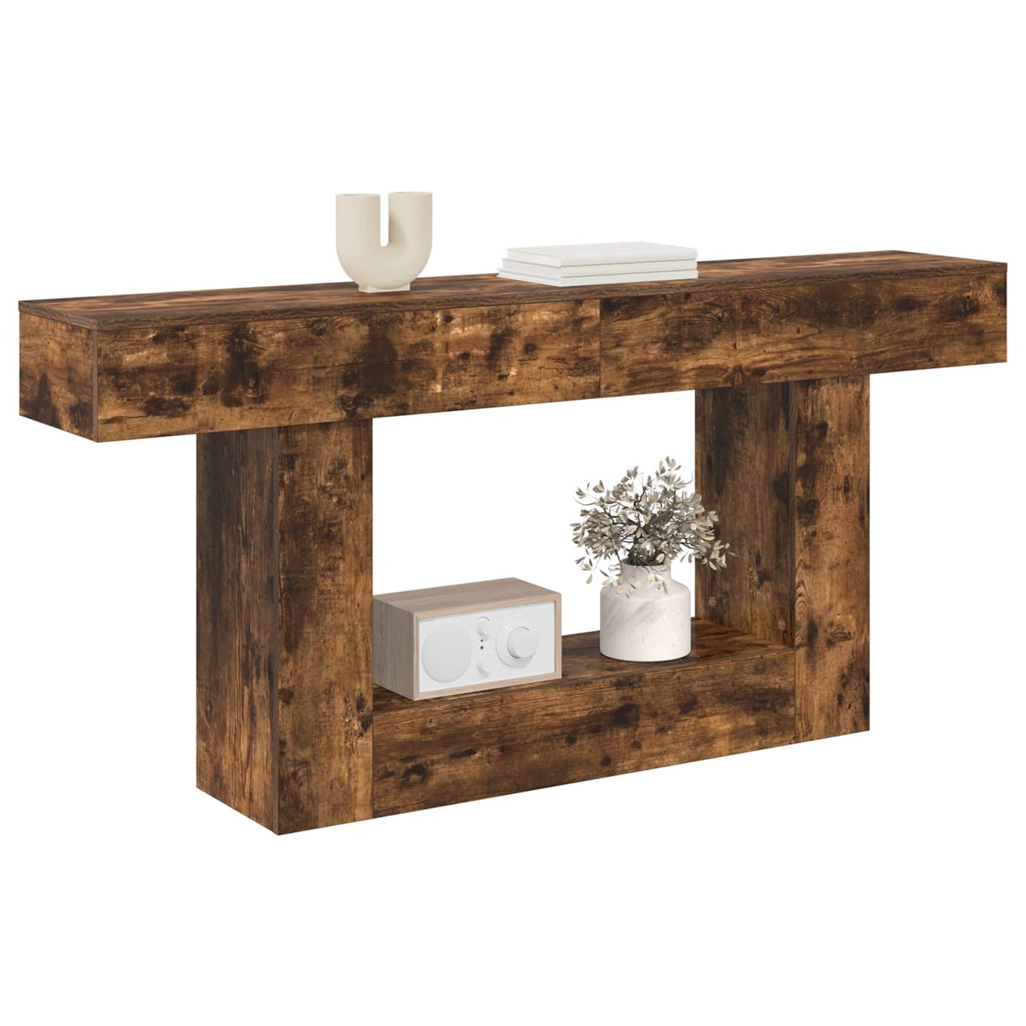 vidaXL Smoked Oak 160 x 30 x 74 cm