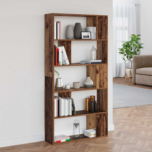 vidaXL Book Cabinet 80 x 24 x 159 cm Engineered Wood Old Wood