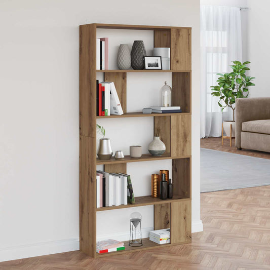 vidaXL Book Cabinet 80 x 24 x 159 cm Engineered Wood Artisan Oak