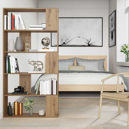 vidaXL Book Cabinet 80 x 24 x 159 cm Engineered Wood Artisan Oak