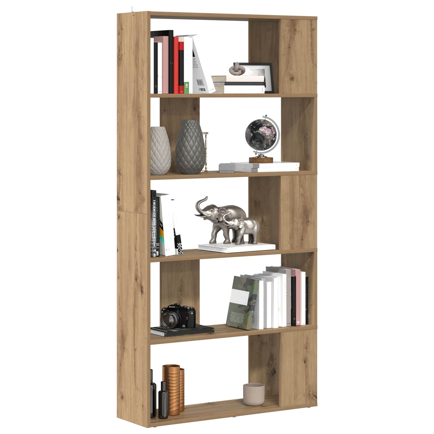 vidaXL Book Cabinet 80 x 24 x 159 cm Engineered Wood Artisan Oak