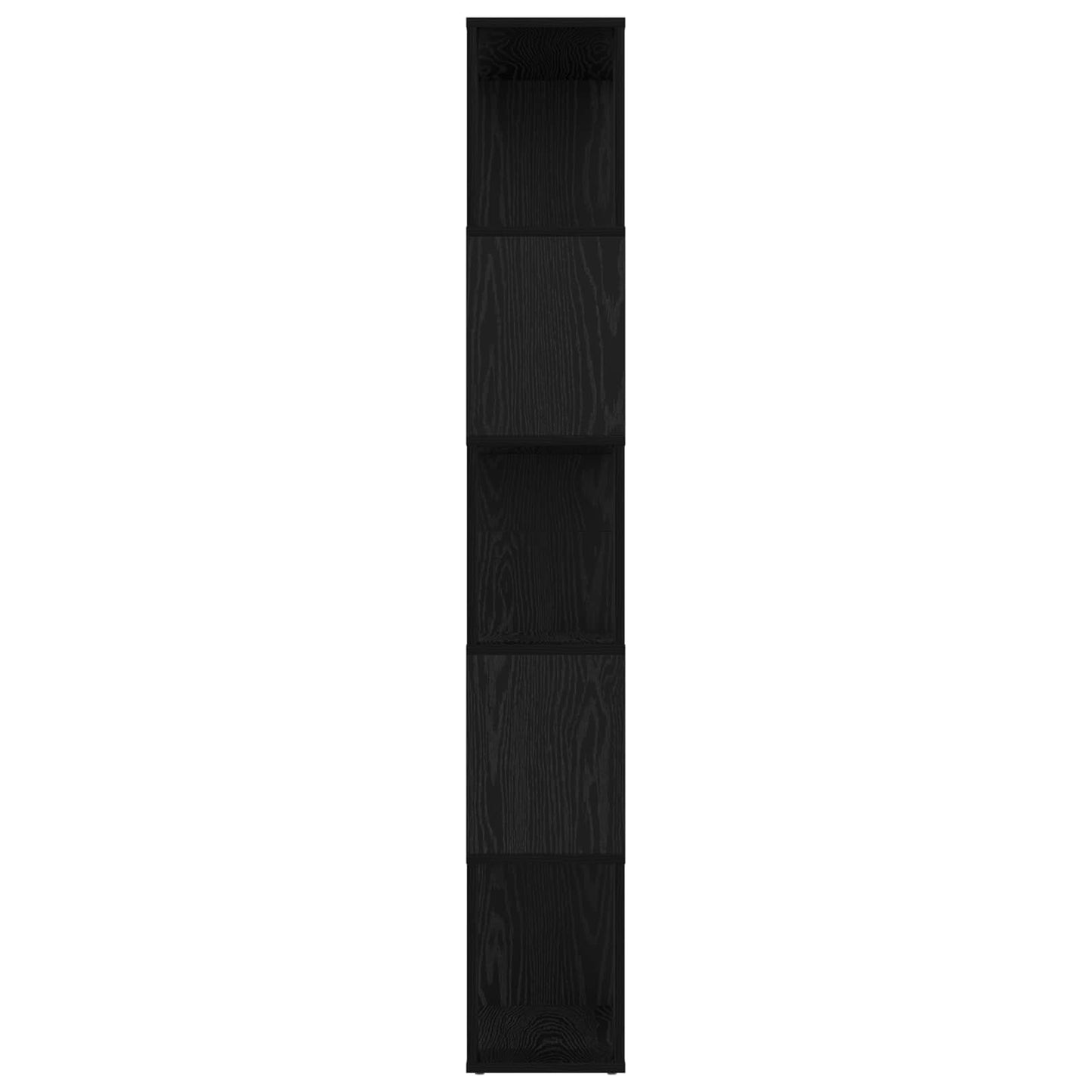 vidaXL Book Cabinet 80 x 24 x 159 cm Engineered Wood Black Oak