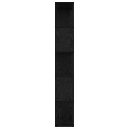 vidaXL Book Cabinet 80 x 24 x 159 cm Engineered Wood Black Oak