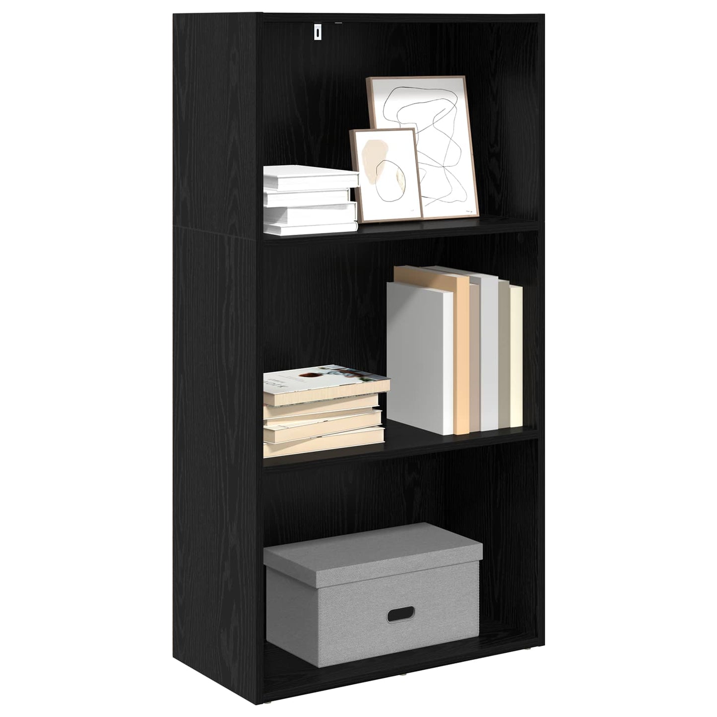 vidaXL Bookshelf Black Oak 60 x 30 x 114 cm Engineered Wood