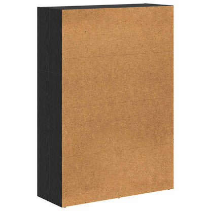 vidaXL Bookshelf Black Oak 80 x 30 x 114 cm Engineered Wood