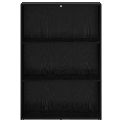vidaXL Bookshelf Black Oak 80 x 30 x 114 cm Engineered Wood