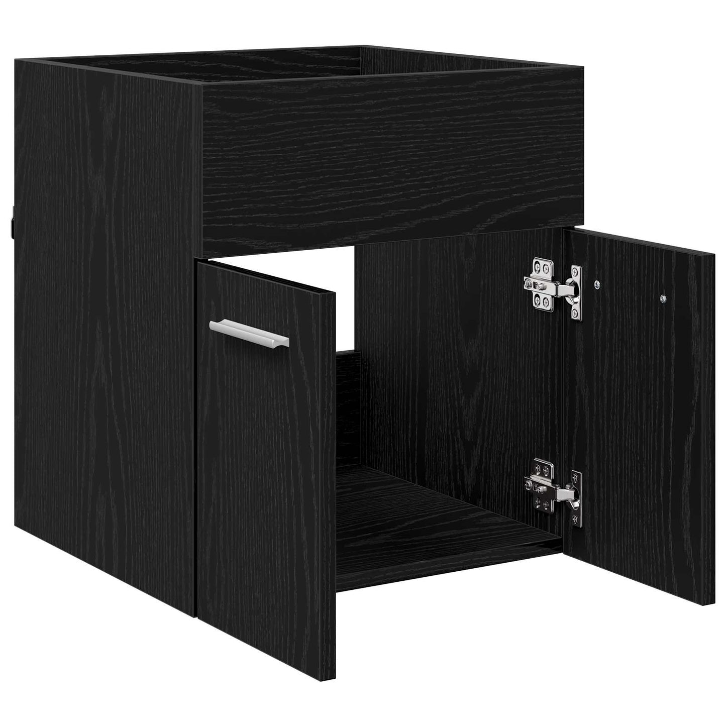 vidaXL Sink cabinet Black Oak 41 x 38.5 x 46 cm Engineered Wood