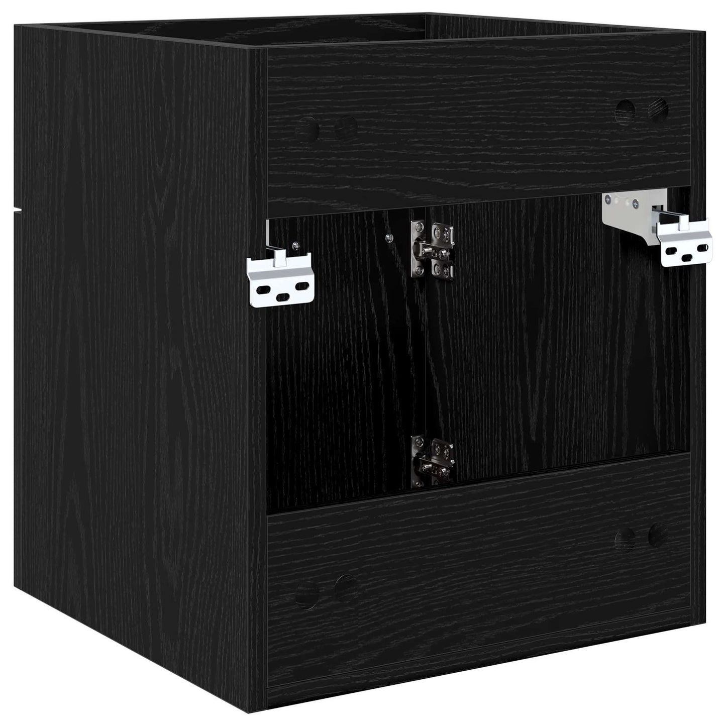 vidaXL Sink cabinet Black Oak 41 x 38.5 x 46 cm Engineered Wood