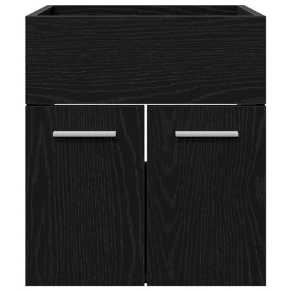 vidaXL Sink cabinet Black Oak 41 x 38.5 x 46 cm Engineered Wood