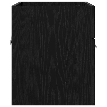 vidaXL Sink cabinet Black Oak 41 x 38.5 x 46 cm Engineered Wood