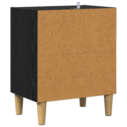vidaXL Bed Cabinet 2 pcs Black Oak 40 x 30 x 50 cm Engineered Wood