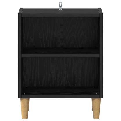 vidaXL Bed Cabinet 2 pcs Black Oak 40 x 30 x 50 cm Engineered Wood