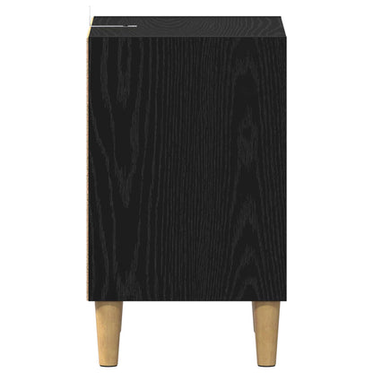 vidaXL Bed Cabinet 2 pcs Black Oak 40 x 30 x 50 cm Engineered Wood