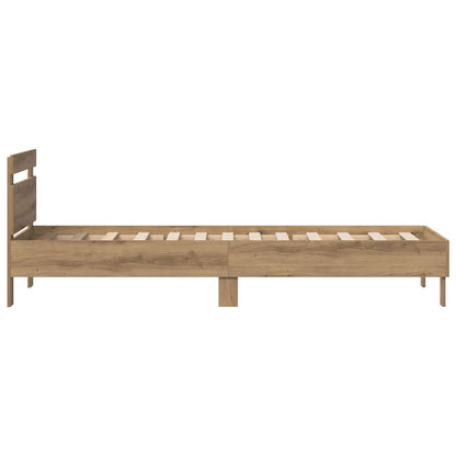 vidaXL Bed Frame Artisan Oak 75 x 190 cm Engineered Wood