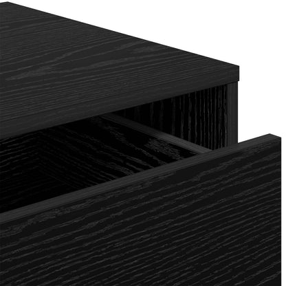 vidaXL Drawer Cabinet Black Oak 41 x 40 x 58 cm Engineered Wood