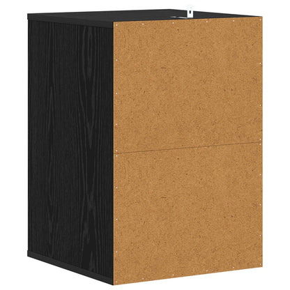 vidaXL Drawer Cabinet Black Oak 41 x 40 x 58 cm Engineered Wood