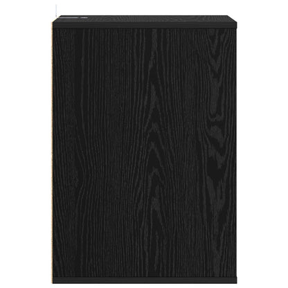 vidaXL Drawer Cabinet Black Oak 41 x 40 x 58 cm Engineered Wood
