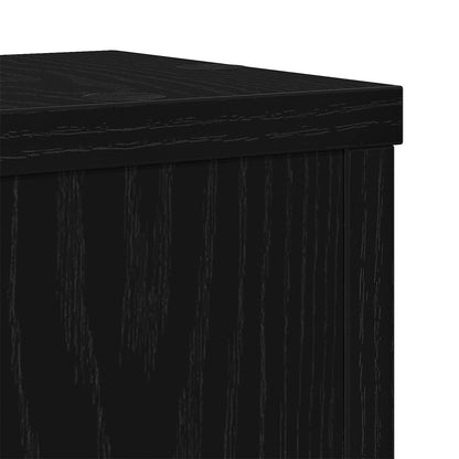 vidaXL Plant Stand 2 pcs Black Oak 15 x 15 x 20 cm Engineered Wood