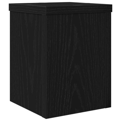 vidaXL Plant Stand 2 pcs Black Oak 15 x 15 x 20 cm Engineered Wood