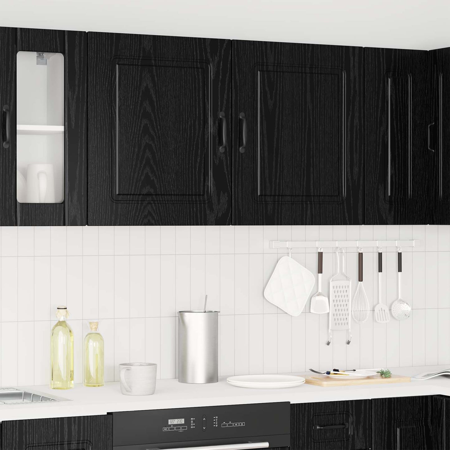 vidaXL Dishwasher Panel Kalmar Black Oak 50 x 31 x 60 cm