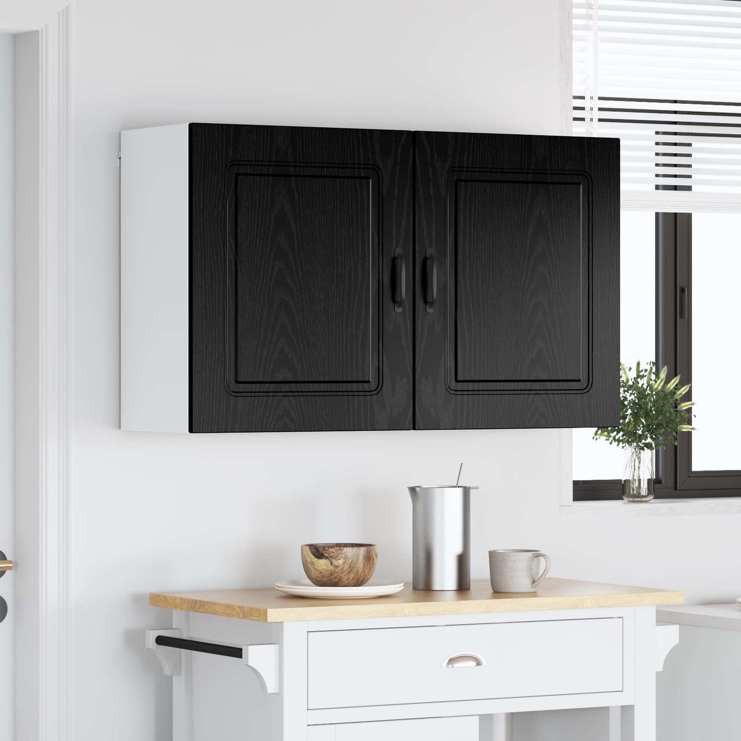 vidaXL Dishwasher Panel Kalmar 2 pcs Black Oak 50 x 31 x 60 cm