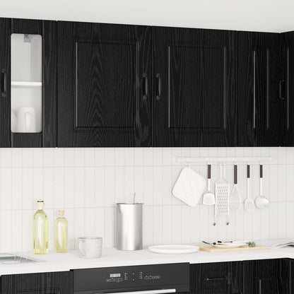 vidaXL Dishwasher Panel Kalmar 2 pcs Black Oak 50 x 31 x 60 cm