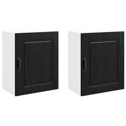vidaXL Dishwasher Panel Kalmar 2 pcs Black Oak 50 x 31 x 60 cm