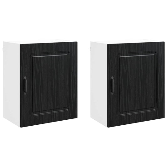vidaXL Dishwasher Panel Kalmar 2 pcs Black Oak 50 x 31 x 60 cm
