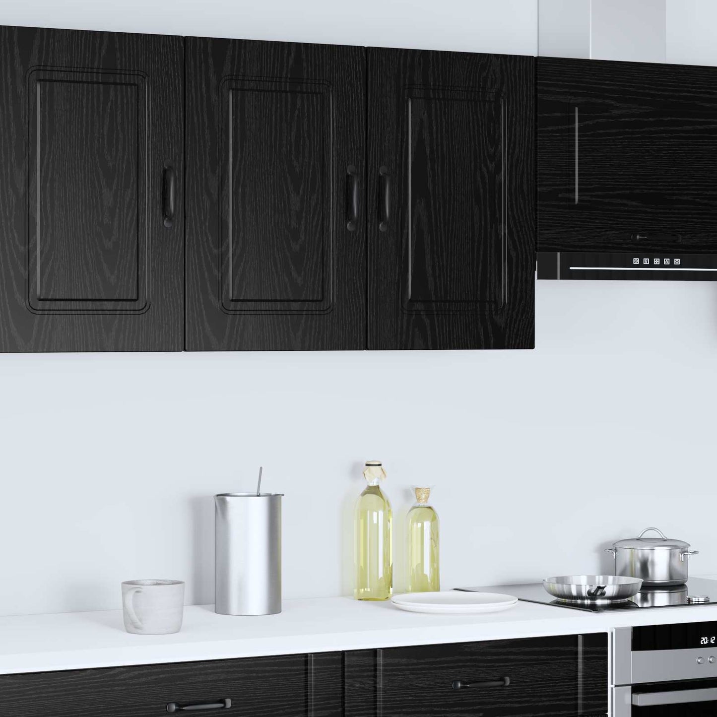 vidaXL Dishwasher Panel Kalmar Black Oak 80 x 31 x 60 cm