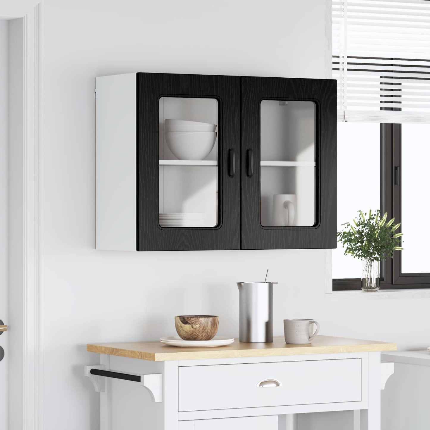 vidaXL Dishwasher Panel Kalmar Black Oak 80 x 31 x 60 cm