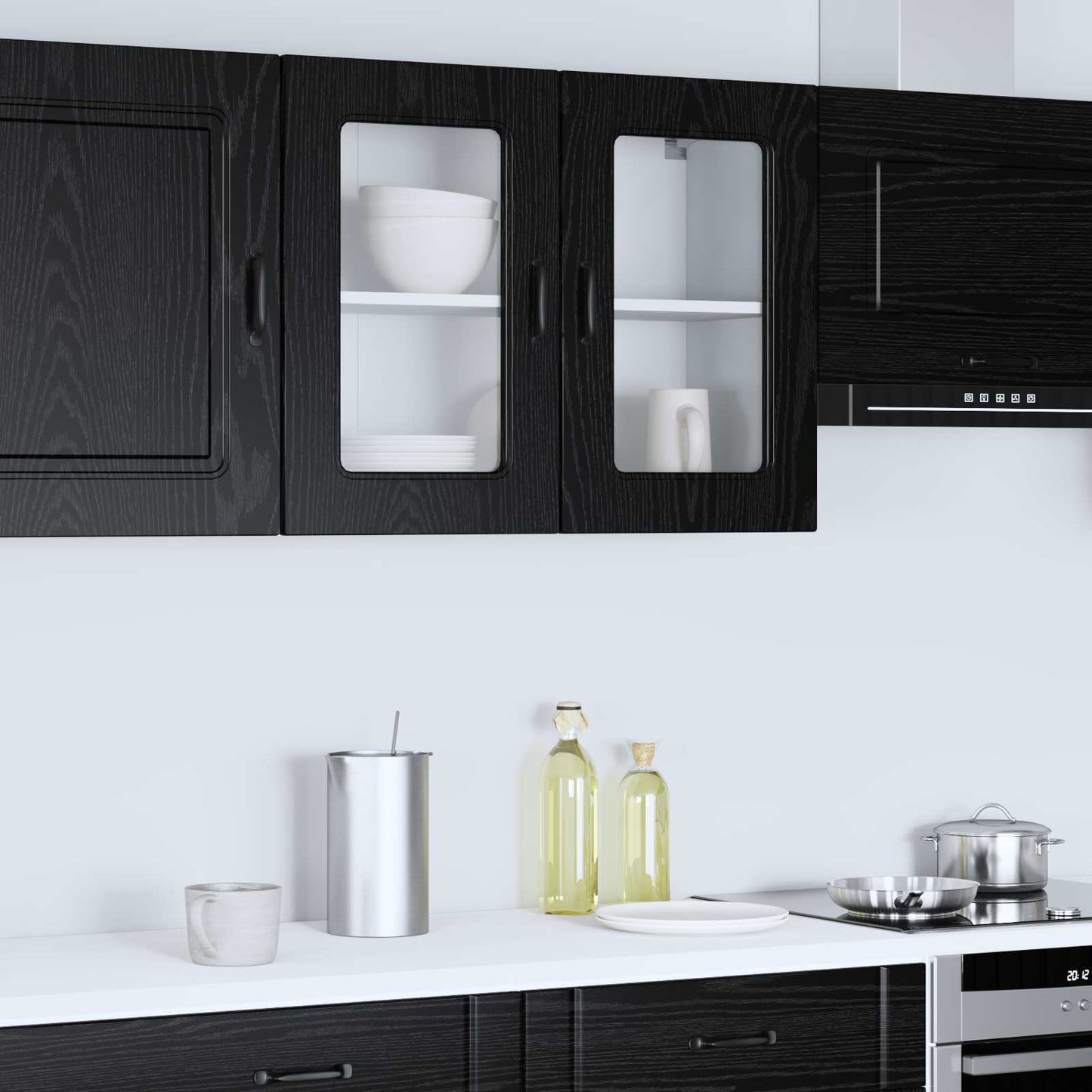 vidaXL Dishwasher Panel Kalmar Black Oak 80 x 31 x 60 cm