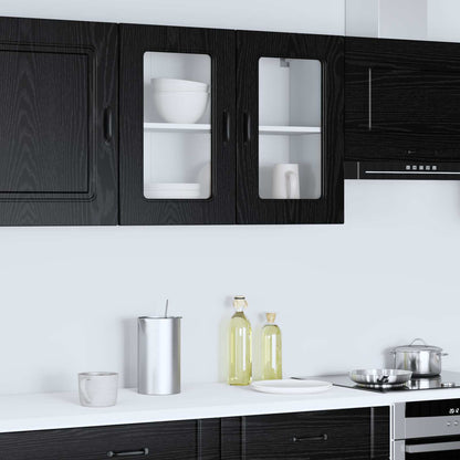 vidaXL Dishwasher Panel Kalmar Black Oak 80 x 31 x 60 cm