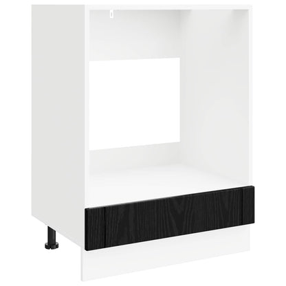 vidaXL Oven Cabinet LUCCA Black Oak 60 x 46 x 81.5 cm Engineered Wood
