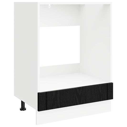 vidaXL Oven Cabinet LUCCA Black Oak 60 x 46 x 81.5 cm Engineered Wood
