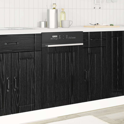 vidaXL Dishwasher Panel LUCCA Black Oak 45 x 1.5 x 57 cm