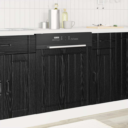 vidaXL Dishwasher Panel LUCCA Black Oak 60 x 1.5 x 57 cm