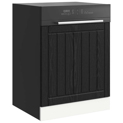 vidaXL Dishwasher Panel LUCCA Black Oak 60 x 1.5 x 57 cm