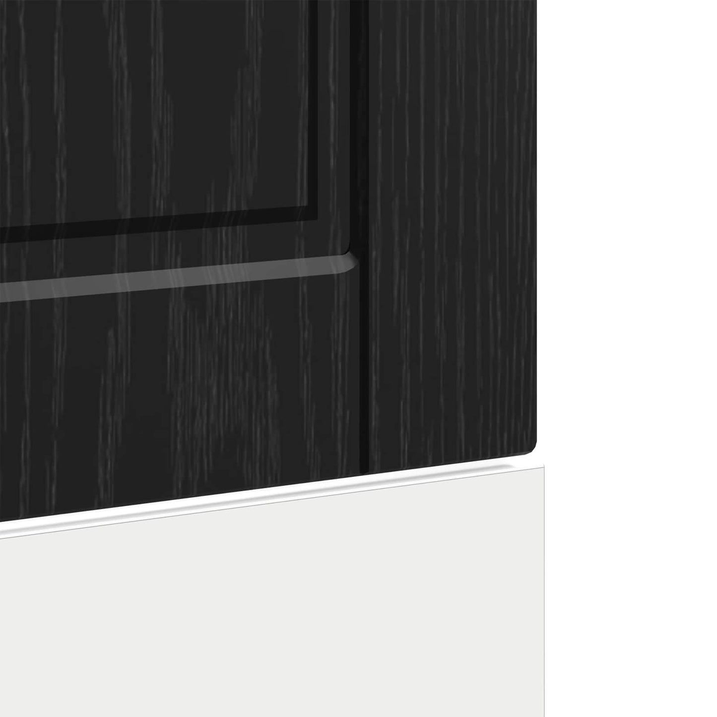 vidaXL Dishwasher Panel PORTO Black Oak 45 x 1.5 x 57 cm