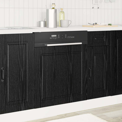 vidaXL Dishwasher Panel PORTO Black Oak 60 x 1.5 x 57 cm