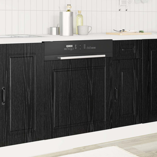 vidaXL Dishwasher Panel PORTO Black Oak 60 x 1.5 x 57 cm