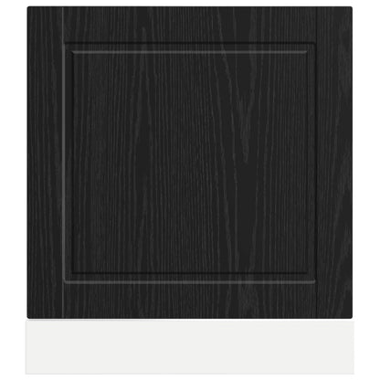 vidaXL Dishwasher Panel PORTO Black Oak 60 x 1.5 x 57 cm