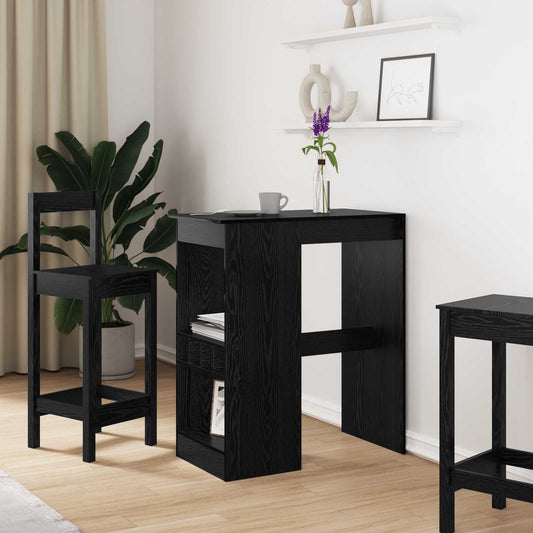 vidaXL Bar Table 90 x 47.5 x 103.5 cm Engineered Wood Black Oak