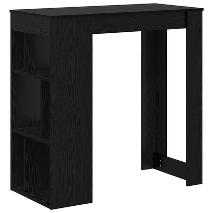 vidaXL Bar Table 102 x 50 x 103.5 cm Engineered Wood Black Oak