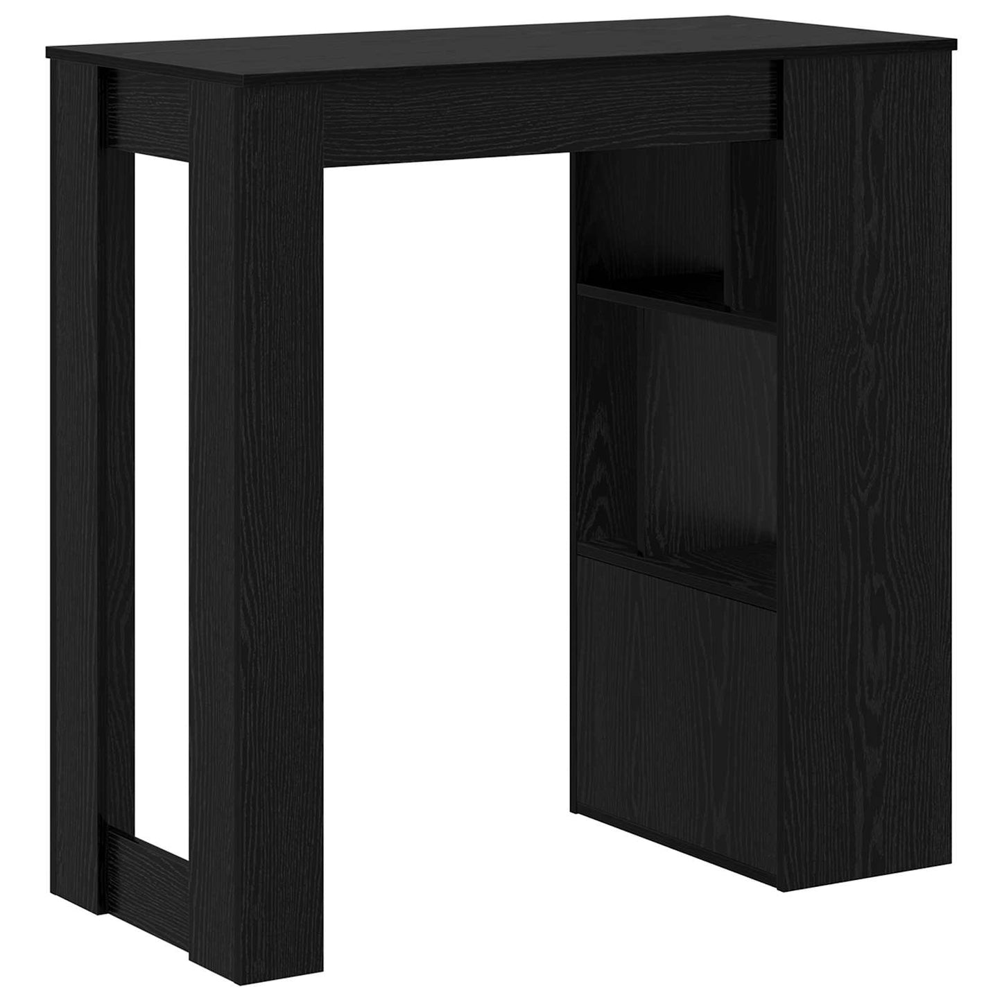 vidaXL Bar Table 102 x 50 x 103.5 cm Engineered Wood Black Oak