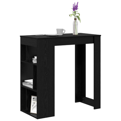 vidaXL Bar Table 102 x 50 x 103.5 cm Engineered Wood Black Oak